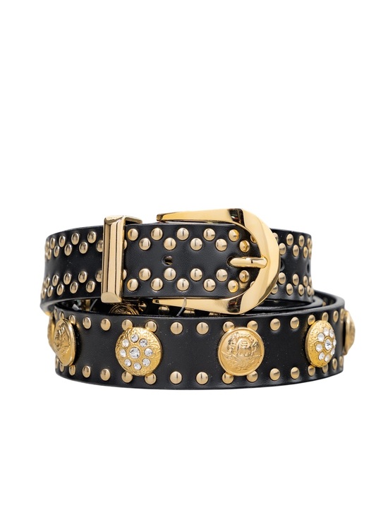 Versace Accessories - Rare Vintage Gianni Versace Medusa Studded Leather Belt
